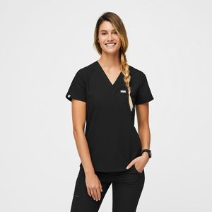 Catarina One-Pocket Women's Fig Scrub Top Size Large